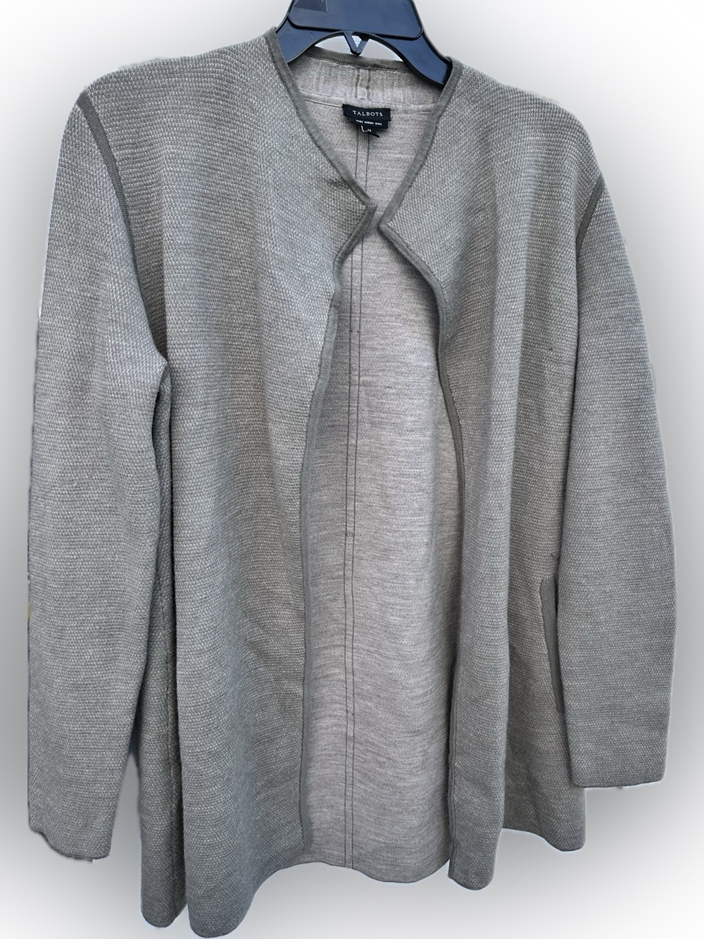 Talbots Merino Wool Open-Front Cardigan